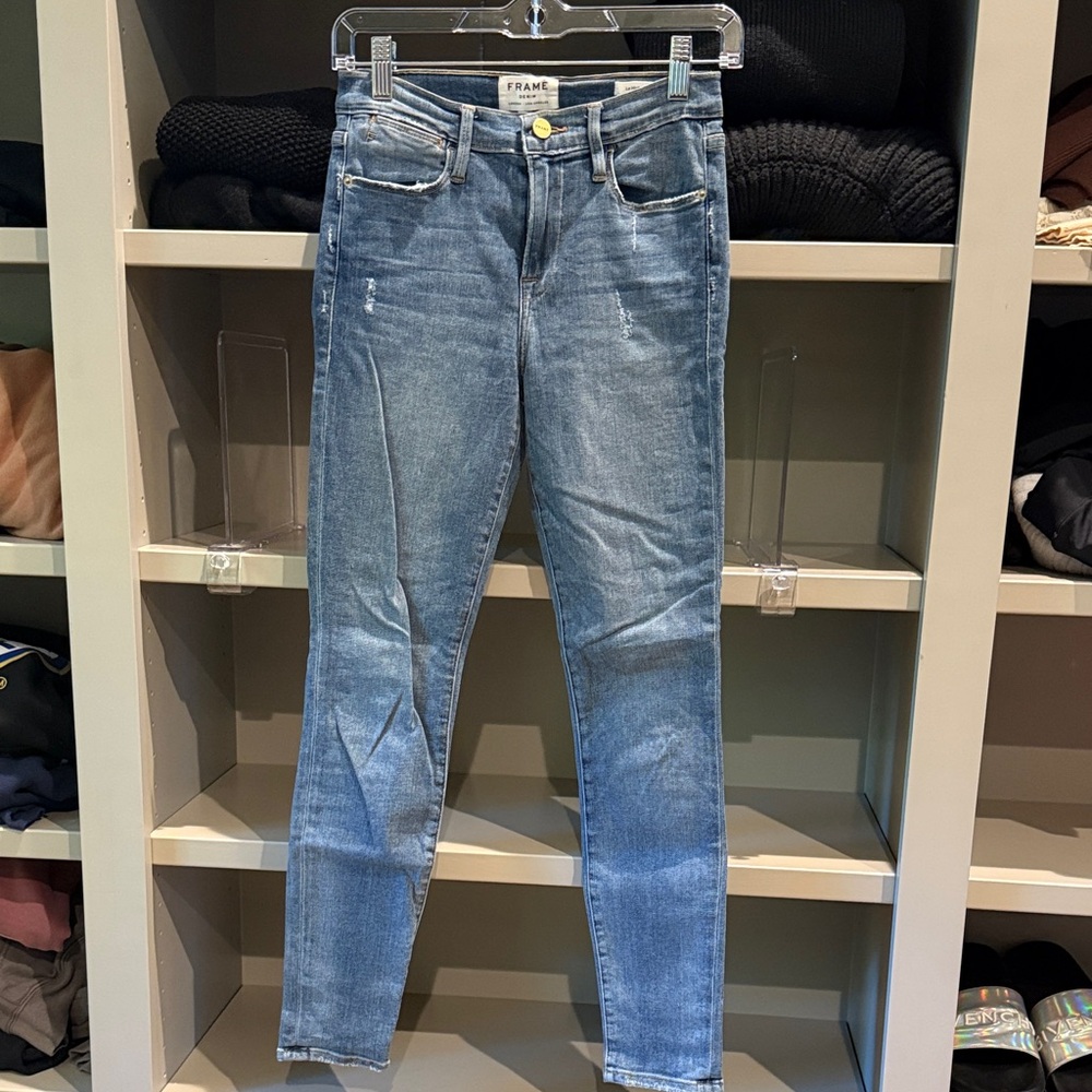 Frame Denim Women's Classic Blue Skinny Jeans
